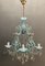 Turquoise Opaline Murano Glass Crystal Chandelier, Image 1