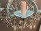 Lámpara de araña turquesa de vidrio y cristal de Murano opalino, Imagen 8