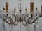 Italian Brass and Crystal 8-Light Chandelier, 1950s 8