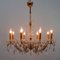 Italian Brass and Crystal 8-Light Chandelier, 1950s, Image 9