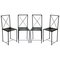 Italian Moka Chairs by Asnago & Vender for Flexform, 1980s, Set of 4 1