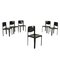 Metal Leather Chairs by Tito Agnoli for Matteo Grassi, 1980s, Set of 6 1