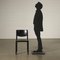 Sedie in metallo e pelle di Tito Agnoli per Matteo Grassi, anni '80, set di 6, Immagine 2