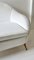 Sofá italiano de terciopelo blanco, años 50, Imagen 10