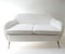 Italian White Velvet Sofa, 1950s 2