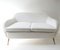 Italian White Velvet Sofa, 1950s, Image 2