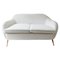 Italian White Velvet Sofa, 1950s 1