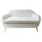 Italian White Velvet Sofa, 1950s, Image 1