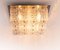 German Large Square Glass & Brass Chandelier from Limburg, 1960, Image 2