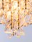 Lámpara de araña Palwa Tendril Ribbon de cristal y latón dorado, años 60, Imagen 7