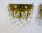 Vintage Teardrop Wall Sconces in Crystal Glass & Brass, 1960s, Set of 2 6