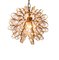 Lámpara de araña Palwa Orbit de cristal y latón dorado de Gaetano Sciolari, años 60, Alemania, Imagen 5