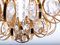 Lámpara de araña Palwa Orbit de cristal y latón dorado de Gaetano Sciolari, años 60, Alemania, Imagen 8