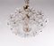 German Floral Chandelier in Glass & Brass by Ernst Palme, 1960s 7