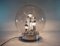 Große Deutsche Ball Sputnik Tischlampe aus Murano Glas, Chrom & Messing von Doria, 1967 2