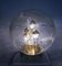 Große Deutsche Ball Sputnik Tischlampe aus Murano Glas, Chrom & Messing von Doria, 1967 3