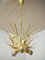 German Teardrop Chandelier in Murano Glass and Brass from Palwa, 1970s 10