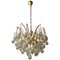 German Teardrop Chandelier in Murano Glass and Brass from Palwa, 1970s 1