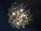 Lámpara de araña alemana en forma de lágrima de cristal de Murano y latón de Palwa, años 70, Imagen 2