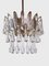 Deutscher Tropfen Kronleuchter aus Murano Glas und Silber Messing von Palwa, 1970er 5