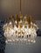 German Teardrop Chandelier in Murano Glass & Gilt-Brass from Palwa, 1970s 10