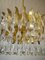 German Teardrop Chandelier in Murano Glass & Gilt-Brass from Palwa, 1970s 8