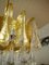 German Teardrop Chandelier in Murano Glass & Gilt-Brass from Palwa, 1970s, Image 11