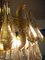Lampadario a goccia in vetro di Murano e ottone dorato di Palwa, Germania, anni '70, Immagine 9