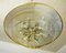 German Teardrop Flush Mount Chandelier in Murano Glass & Brass from Palwa, 1960s 9