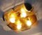 Flush Mount Amber Murano Glass Ceiling Light from Kaiser, 1960s 4