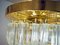 German Flush Mount Chandelier in Crystal Prism & Gilt-Brass from Palwa, 1960s 9