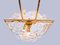 Gold Plated Nastri Murano Glass Chandelier from Venini, Italy 11