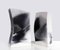 Architectural Smoke Fired Ceramic Vases, Set of 2 3