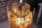 Lampada a sospensione piccola in vetro di Murano e ottone, anni '60, Immagine 4