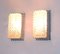 German Wall Lights in Glass & Silver Metal, 1960s, Set of 2 2