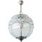 Italy O4 Zero Quattro Murano Glass & Chrome Chandelier, 1970s, Image 1