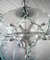 Italy O4 Zero Quattro Murano Glass & Chrome Chandelier, 1970s, Image 3