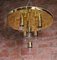 Large Flush Mount Chandelier in Glass & Brass, 1960s, Germany 7