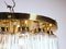 Large Flush Mount Chandelier in Glass & Brass, 1960s, Germany 4