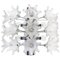 Large Wall Sconce with Murano Flowers & Chrome from Venini, Italy 1960s 1