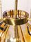 Lámpara colgante de cristal de Murano ámbar y latón dorado, años 60, Alemania, Imagen 2