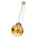 Lámpara colgante de cristal de Murano ámbar y latón dorado, años 60, Alemania, Imagen 4