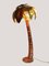 Brutalistische Hollywood Regency Palmen Stehlampe aus Messing & Glas, 1970er 2