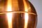 Lámpara colgante Mid-Century moderna de cobre, años 60, Dinamarca, Imagen 4