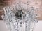 Chandelier with Iced Crystal Rods & Chrome from Kinkeldey, 1960s, Germany 3