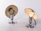 French Chromed Mushroom Table Lamps, Set of 2, Image 3
