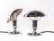 French Chromed Mushroom Table Lamps, Set of 2, Image 2