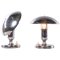 French Chromed Mushroom Table Lamps, Set of 2 1
