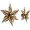 Wall Lights in Gilt Brass Leaves by Willy Daro for Massive, 1970s, Belgium, Set of 2 1