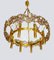 Lámpara de araña Palwa de cristal Swarovski y latón bañado en oro de 24k, años 70, Germany, Imagen 2